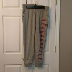 Aeropostale sport gray sweatpants joggers Sz L NWT